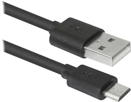 Кабель USB-Micro Defender 87476, USB08-03BH USB2.0 AM-MicroBM, 1м, черный