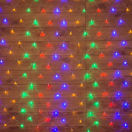 Гирлянда Neon-Night "Сеть", 180 LED, цвет: прозрачный, мульти, 1,8 х 1,5 м