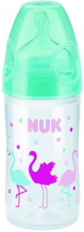 Бутылочка для кормления NUK First Choice New Classic, с силиконовой соской FC, от 0 месяцев, 150 мл, 10743769-Фламинго зеленый