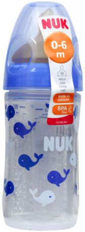 Бутылочка для кормления NUK First Choice New Classic, с латексной соской FC, от 0 месяцев, 150 мл, 10743595-Кит