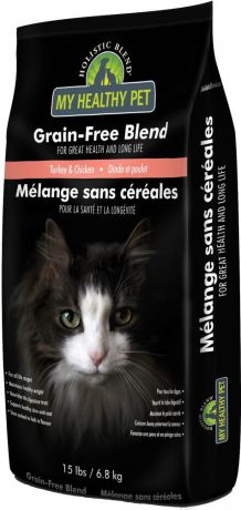 Корм сухой Holistic Blend "Grain-Free" для кошек, индейка и цыпленок, беззерновой, 6,8 кг