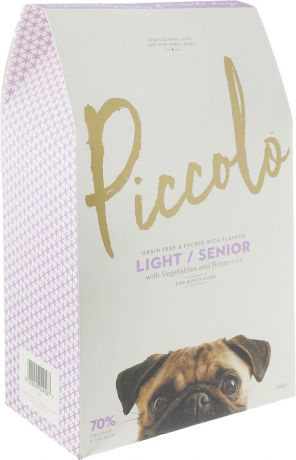 Корм сухой Piccolo "GF Senior. Light", для пожилых собак мелких пород и с избыточным весом с цыпленком и лососем, 1,5 кг