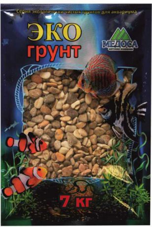 Грунт для аквариума ЭКОгрунт "Каспий", галька, 5-10 мм, 7 кг