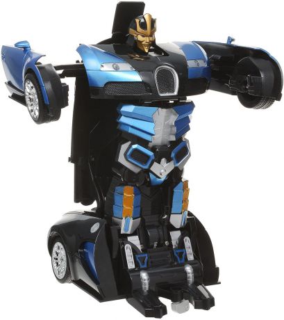 1TOY Робот-трансформер на радиоуправлении Спортивный автомобиль цвет синий