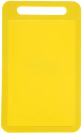 Доска разделочная "Доляна", цвет: желтый, 22 х 13 х 0,2 см