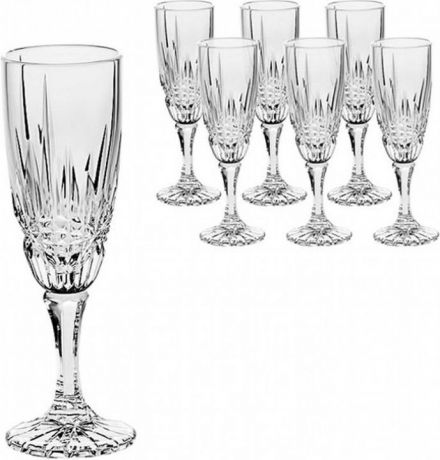 Набор фужеров для шампанского Crystal Bohemia "Vibes", 180 мл, 6 шт