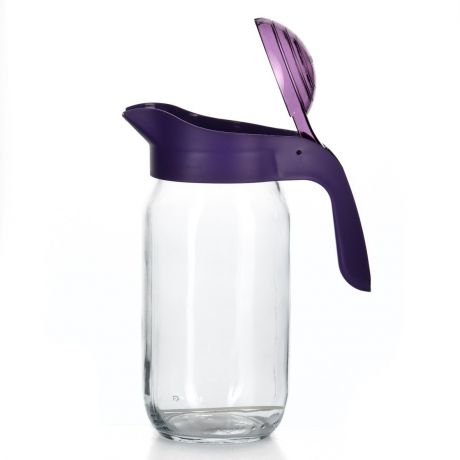 Кувшин "Herevin", цвет: фиолетовый, прозрачный, 1 л. 111271-003