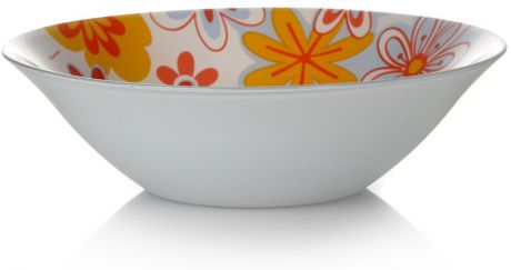 Салатник Pasabahce "Саммер", цвет: белый, оранжевый, диаметр 23 см