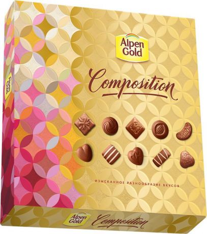 Аlpen Gold Композишн набор конфет десять вкусов, 180 г