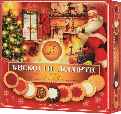 Бискотти Ассорти печенье сдобное, 345 г