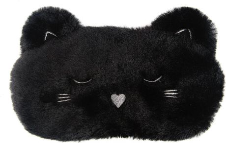 Маска для сна Kawaii Factory "Черный котик", цвет: черный. KW086-001779