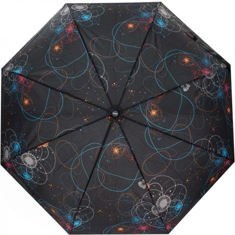 Зонт женский Doppler, 7441465B01, 3 сложения, автомат, черный