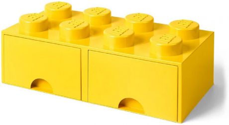 Ящик для игрушек LEGO Кубик Brick Drawer 8, 40061732, желтый
