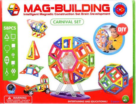 Магнитный конструктор MagBuilding детский Mag-Building, 58 деталей, Развивающий для детей