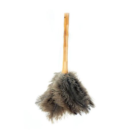 Щетка для сбора пыли из перьев страуса 45 см 33588