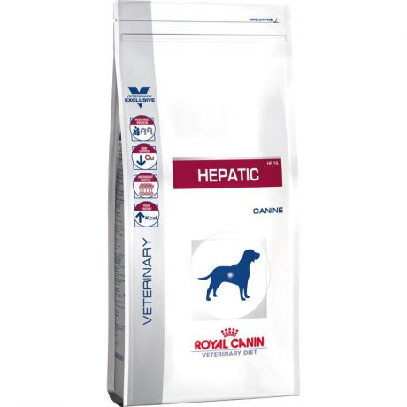 ROYAL CANIN Veterinary Diet Hepatic Canine HF16 диетический корм для собак при заболеваниях печени 12кг
