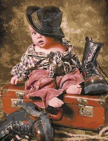 Картина по номерам Paintboy Original "Мальчик в шляпе" 40х50см