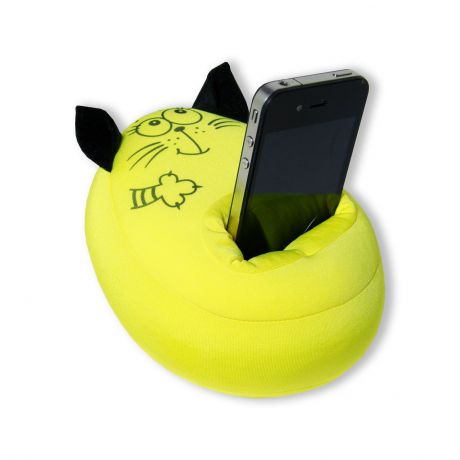 Игрушка антистресс Подставка под телефон Кот желтый