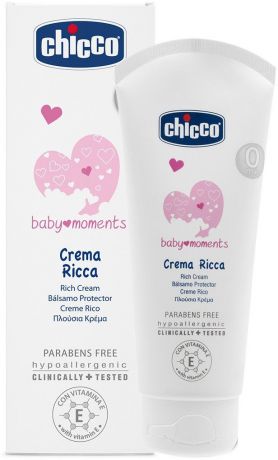 Крем питательный Chicco Baby Moments 100 мл, 320614017