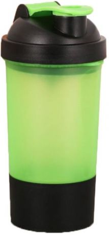 Шейкер Fidget Go bottle, зелёный, с чашей под протеин, 500 мл