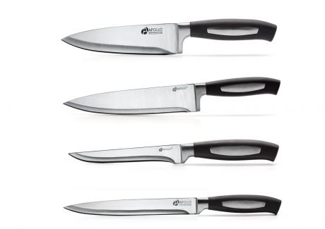 Набор кухонных ножей APOLLO SPD-004, черный