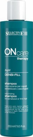 Шампунь-филлер для волос Selective Professional On Care Densify Densi fill Shampoo, для ухода за поврежденными или тонкими волосами, 250 мл
