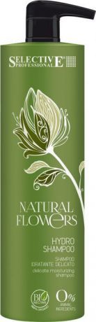 Шампунь для волос Selective Professional Natural Flowers Hydro Shampoo Аква, для частого применения, 1 л