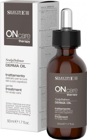 Масло для волос Selective Professional On Care Rebalance Scalp Defense Derma Oil, для ухода за кожей головы, 50 мл