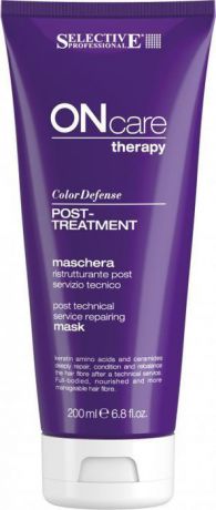 Маска для волос Selective Professional On Care Color Care Defense Post Treatment, восстанавливающая, после химической обработки, 200 мл