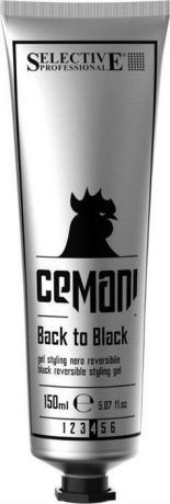 Гель для волос Selective Professional Cemani Back To Black, для укладки, со смываемым черным пигментом, 150 мл