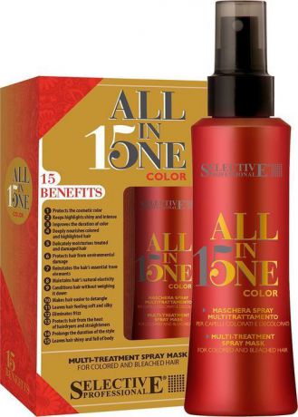 Selective Professional Маска-спрей 15 в 1 для окрашенных и обесцвеченных волос On Care Nutrition All In One Color – 150 мл