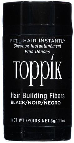 Пудра-загуститель для волос Toppik, оттенок Черный, 3 г