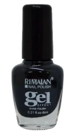 Rimalan 8012-02 Gel Effect Лак для ногтей 6мл 02 Черный