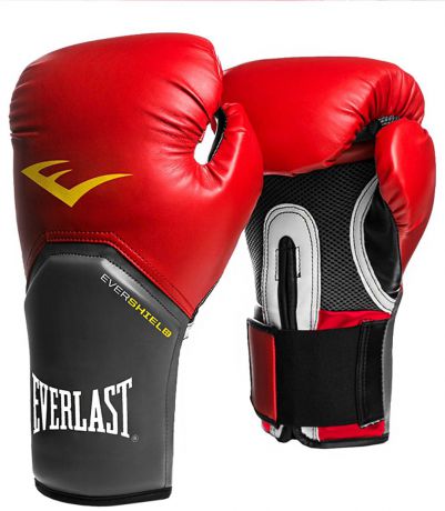 Перчатки боксерские Everlast Pro Style Elite 2112E, цвет: красный, 12 oz