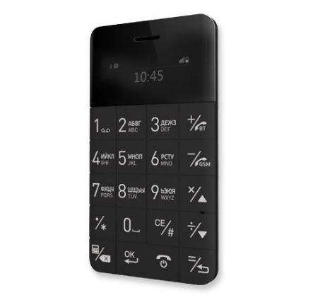 Ультратонкий мобильный телефон Elari CardPhone, чёрный