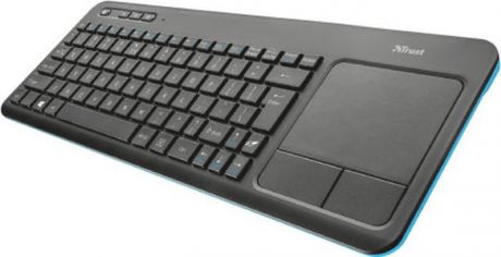 Клавиатура Trust Veza Wireless Touchpad, беспроводная, цвет: черный, серый