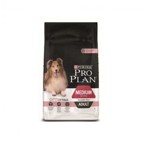 PRO PLAN Adult Medium Sensitive Skin корм для взрослых собак средних пород с чувствительной кожей, с лососем и рисом 14кг