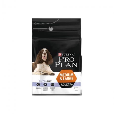 PRO PLAN Medium & Large Breed 7+ корм для взрослых собак средних и крупных пород старше 7 лет с курицей, 3кг