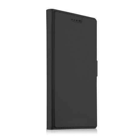 Чехол-книжка MyPads для Xiaomi Redmi Note 6 на жёсткой металлической основе чёрный