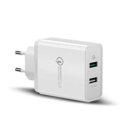 Сетевое ЗУ Ugreen Quick Charge 3.0 (2 Ports) white
