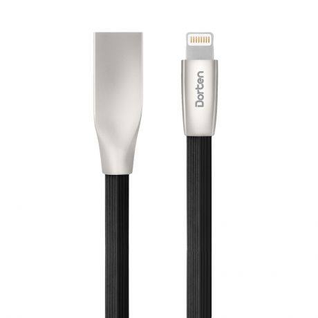 Кабель DORTEN Lightning to USB cable: Zinc Shell Series 1 meter, черный