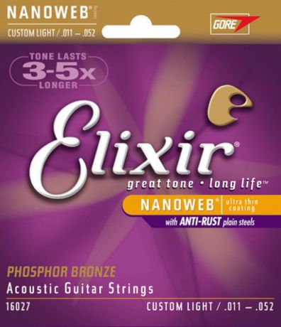 Elixir 16027 струны для акустической гитары