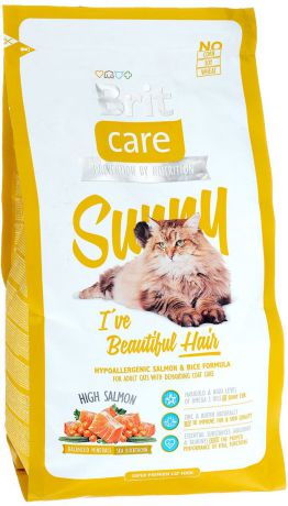 Корм сухой Brit Care "Sunny" для кошек, для ухода за кожей и шерстью, 2 кг