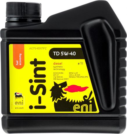 Моторное масло Eni i-Sint TD, синтетическое, 5W40, 1 л