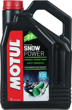 Масло моторное Motul "Snowpower 2T. Technosynthese", синтетическое, 4 л