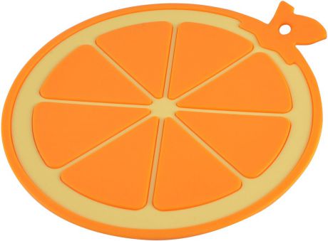 Подставка под горячее Fissman "Апельсин", цвет: оранжевый, 18 х 18 х 0,5 см