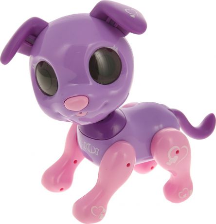 Интерактивная игрушка 1TOY Робо- пес, Т14337, фиолетовый, 24,5 х 23 х 11 см