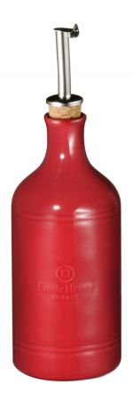 Бутылка для масла и уксуса Emile Henry "Natural Chic", цвет: гранат, 450 мл