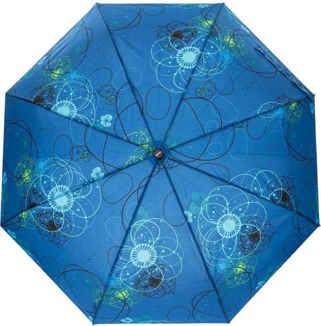 Зонт женский Doppler, 7441465B03, 3 сложения, автомат, синий