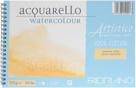 Fabriano Альбом для акварели Artistico Traditional White 12 листов 66311926